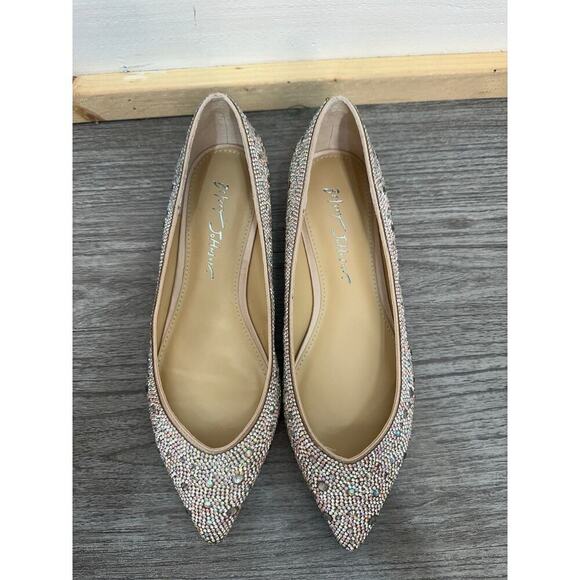 Betsey Johnson Shoes - *NEW* Betsey Johnson - Sz 8.5 Rhinestone Crystal SB Jude Ballet Point Toe Flats